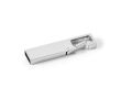 Clé USB rectangulaire en métal impression intégrale avec mousqueton couleur argenté