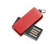 USB impression intégrale en aluminium avec clip pivotant coloré couleur rouge