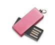 USB impression intégrale en aluminium avec clip pivotant coloré couleur rose