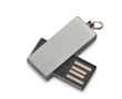 USB impression intégrale en aluminium avec clip pivotant coloré couleur argenté brillant