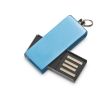 USB impression intégrale en aluminium avec clip pivotant coloré couleur bleu ciel