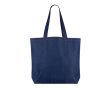 Sac en denim recyclé avec poignées longues 280 g/m2 couleur bleu jean