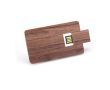 Carte USB impression intégrale en bois de noyer couleur bois foncé