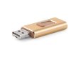 USB impression intégrale métal 4 fonctions en 1 avec clip rétractable couleur doré clair