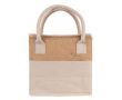 Sac isotherme en jute avec poignées renforcées en coton couleur naturel