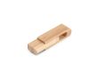 Clé USB pivotante impression intégrale en bois de bambou couleur naturel