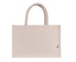 Petit sac en coton recyclé avec poignée courte couleur naturel