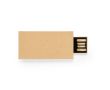 Clé USB écologique impression intégrale en paille de blé carrée couleur naturel
