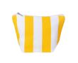 Trousse en coton recyclé avec rayures verticales couleur jaune