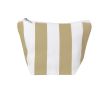 Trousse en coton recyclé avec rayures verticales couleur beige