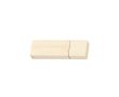 USB impression intégrale avec boîtier en bois de bambou et capuchon couleur bois clair