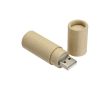 Clé USB durable cylindrique impression intégrale en carton recyclé couleur naturel