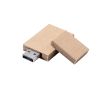 Clé USB impression intégrale avec capuchon et corps en carton recyclé couleur beige