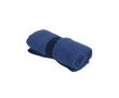 Serviette de sport en polyester et polyamide avec élastique couleur bleu