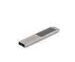 USB plat en métal impression intégrale avec lumière pour logo couleur argenté