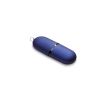 Clé USB impression intégrale en plastique en forme de capsule couleur bleu