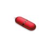 Clé USB impression intégrale en plastique en forme de capsule couleur rouge