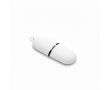 Clé USB impression intégrale en plastique en forme de capsule couleur blanc
