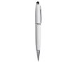 Stylo USB impression intégrale avec pointeur tactile encre noire couleur blanc