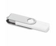 Clé USB impression intégrale avec double connexion USB et Micro USB couleur blanc