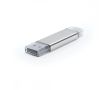 Clé USB impression intégrale en aluminium avec Micro USB et Type C couleur argenté