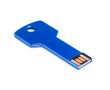 Clé USB impression intégrale à la forme d'une clé en métal couleur bleu