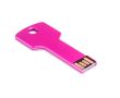 Clé USB impression intégrale à la forme d'une clé en métal couleur rose