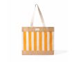 Sac en coton recyclé et jute à motif quadrillé 220 g/m² couleur orange