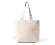 Sac en coton recyclé avec fermeture éclair et longues anses 280 g/m² couleur naturel