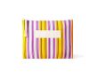 Trousse personnalisable en polypropylène à rayures 200 g/m² couleur rose