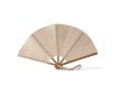 Éventail pliable en bambou et polyester pour événements 23 cm couleur naturel