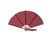 Éventail pliable en bambou et polyester pour événements 23 cm couleur rouge