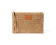 Trousse en papier et polyester avec étiquette pour marquage couleur marron