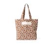 Sac en coton recyclé avec motif animalier 200 g/m² couleur marron