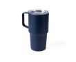 Mug isotherme en acier inoxydable anti-fuite avec anse 600 ml couleur bleu marine