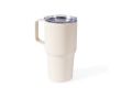 Mug isotherme en acier inoxydable anti-fuite avec anse 600 ml couleur beige