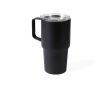 Mug isotherme en acier inoxydable anti-fuite avec anse 600 ml couleur noir
