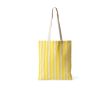 Sac en coton recyclé avec anses longues et motif rayé 180 g/m² couleur jaune