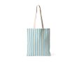 Sac en coton recyclé avec anses longues et motif rayé 180 g/m² couleur bleu pastel