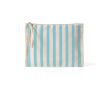 Trousse en coton recyclé avec dragonne type bracelet 180 g/m² couleur bleu pastel