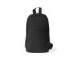 Sac bandoulière en polyester à un compartiment avec poche avant couleur noir
