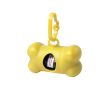 Distributeur de 15 sacs pour animaux en forme d’os couleur jaune