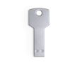 Clé USB fabriquée en aluminium coloré en forme de clé couleur argenté