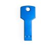 Clé USB fabriquée en aluminium coloré en forme de clé couleur bleu