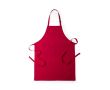 Tablier en coton et polyester avec double poche avant couleur rouge