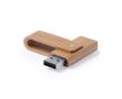 Clé USB en bambou avec mécanisme pivotant protecteur couleur marron