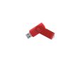 Clé USB corps souple avec clip métallique pivotant brillant couleur rouge