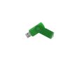 Clé USB corps souple avec clip métallique pivotant brillant couleur vert