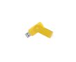 Clé USB corps souple avec clip métallique pivotant brillant couleur jaune