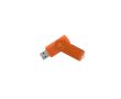 Clé USB corps souple avec clip métallique pivotant brillant couleur orange